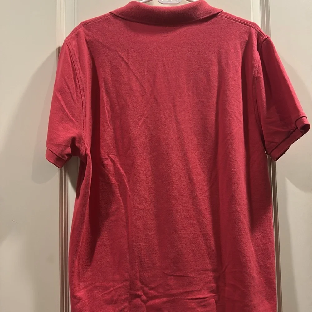 Like New J. Crew 1/4 button down Polo shirt short sleeve cotton size L slim fit